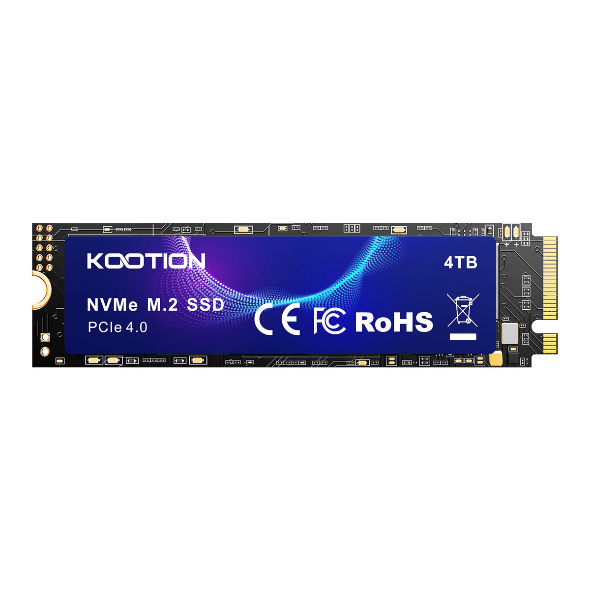 Kootion PCIe 4.0 NVMe M.2 internal solid state drive with 4TB capacity and high-speed performance up to 7100MB/s.