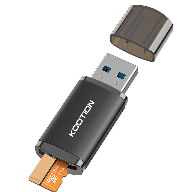 KOOTION 128GB Micro SDXC UHS-I U3 V30 A1 Memory Card + Card Reader - kootion