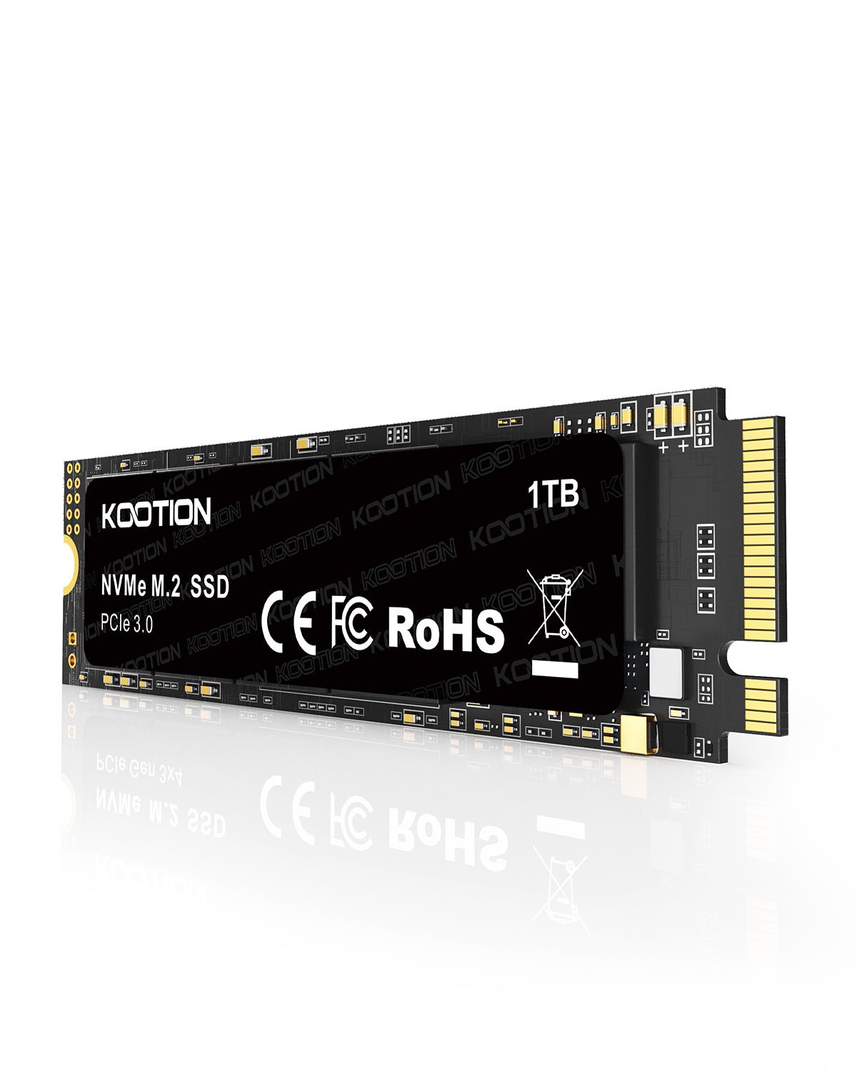 KOOTION 1TB NVMe Internal SSD PCIe 3.0, M.2 2280 NVMe Gen 3 Internal Solid State Drive Up to 3500MB/s, Less Heat for PC/Laptop - kootion