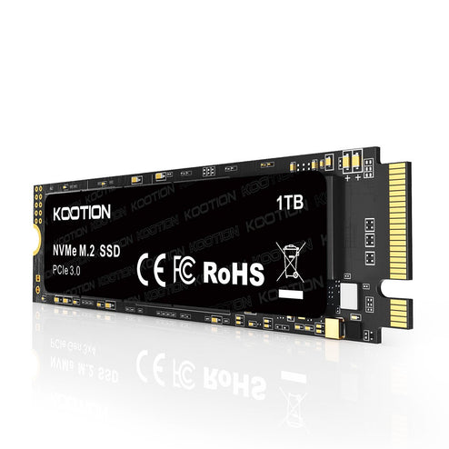 KOOTION 1TB NVMe Internal SSD PCIe 3.0, M.2 2280 NVMe Gen 3 Internal Solid State Drive Up to 3500MB/s, Less Heat for PC/Laptop - kootion